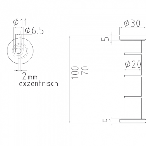 Garderobenhaken, L: 100 mm